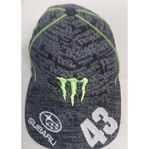 Monster Energy Subaru Rally Team USA Flexfit Hat Cap L-XL 43‎